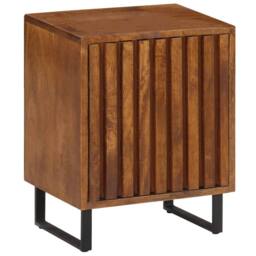 Berkfield Home Dense Bedside Cabinet 40x30x50 cm Solid Mango Wood in Brown - Size: 40 x 30 x 50 cm - thumbnail 1