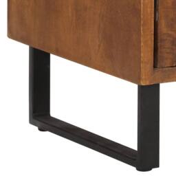 Berkfield Home Dense Bedside Cabinet 40x30x50 cm Solid Mango Wood in Brown - Size: 40 x 30 x 50 cm - thumbnail 5