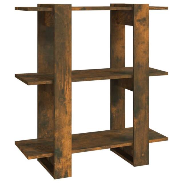 Berkfield Home Book Cabinet/Room Divider Smoked Oak 80x30x87cm in Brown - Size: 80 x 30 x 87 cm - image 1