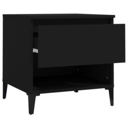 Berkfield Home Side Table Black 50x46x50 cm Engineered Wood - Size: 50 x 46 x 50 cm - thumbnail 7