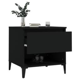 Berkfield Home Side Table Black 50x46x50 cm Engineered Wood - Size: 50 x 46 x 50 cm - thumbnail 5