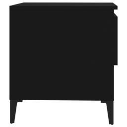 Berkfield Home Side Table Black 50x46x50 cm Engineered Wood - Size: 50 x 46 x 50 cm - thumbnail 8
