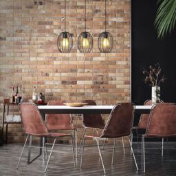 B.K.Licht Black 3xE27 60W Requires Bulb Pendant Light - thumbnail 4