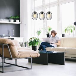 B.K.Licht Black 3xE27 60W Requires Bulb Pendant Light - thumbnail 6