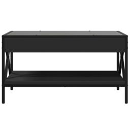 Berkfield Home Coffee Table with Infinity LED Black 70x50x38 cm - Size: 70 x 50 x 38 cm - thumbnail 6