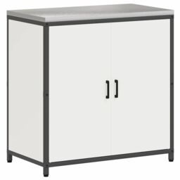 Berkfield Home with Shelf Other with Storage with Door 3 pcs White Cold-rolled steel - thumbnail 7