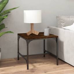 Berkfield Home Side Tables 2 pcs Smoked Oak 40x40x35 cm Engineered Wood in Brown - Size: 40 x 40 x 35 cm