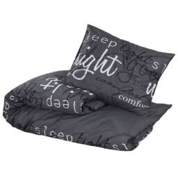 Berkfield Home Elegant Duvet Cover Set Black 260x220 cm Cotton in Charcoal