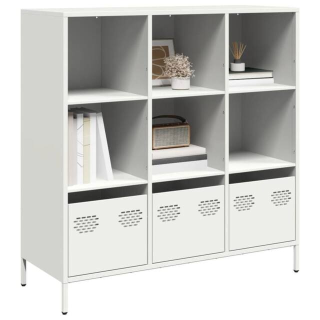 Berkfield Home Highboard¬†White 101.5x39x103.5 cm Steel in White - image 1