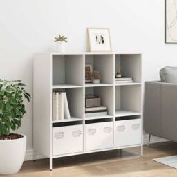Berkfield Home Highboard¬†White 101.5x39x103.5 cm Steel in White - thumbnail 3