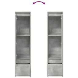 Berkfield Home Highboard Concrete Grey 29.5x34x119.5 cm Engineered Wood - thumbnail 9