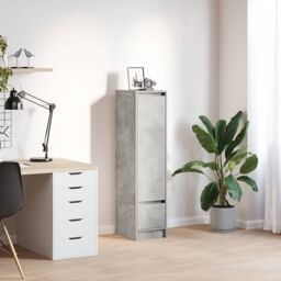 Berkfield Home Highboard Concrete Grey 29.5x34x119.5 cm Engineered Wood - thumbnail 1