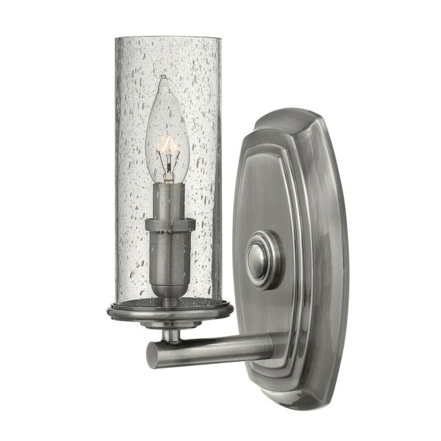 Loops Wall Light Sconce Polished Antique Nickel LED E14 60W Bulb in Metallics