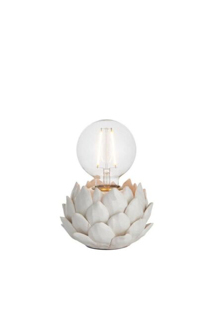 Netlighting Artichoke Complete Table Lamp Oatmeal Crackle Glaze Antique Brass Plate in Gold - image 1