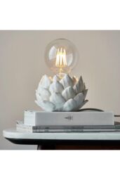 Netlighting Artichoke Complete Table Lamp Oatmeal Crackle Glaze Antique Brass Plate in Gold - thumbnail 3