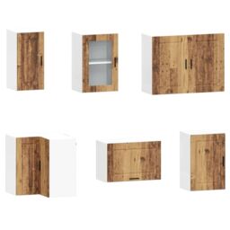 Berkfield Home 11 Piece Kitchen Cabinet Set Porto Old Wood Engineered Wood in Brown - thumbnail 5