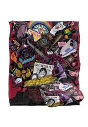 Stranger Things Day Icons 152 X 127 Cm Blanket in White - thumbnail 2