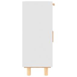Berkfield Home Sideboard White 60x30x75 cm Solid Wood Pine & Natural Rattan - Size: 60 x 30 x 75 cm - thumbnail 6