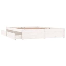 Berkfield Home Bed Frame with Drawers White 160x200 cm - thumbnail 7