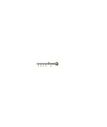 New Edge Blinds 16-19mm Ball Metal Curtain Pole Set - Satin Silver - Size: 170 cm - 300 cm