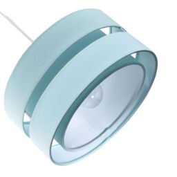 Happy Homewares Contemporary Linen Fabric Triple Tier Ceiling Pendant Light Shade in Duck Egg Blue - Size: 10 inches - thumbnail 4