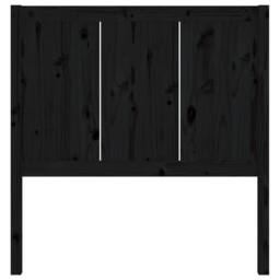 Berkfield Home Beautiful Bed Headboard Black 95.5x4x100 cm Solid Pine Wood - thumbnail 4