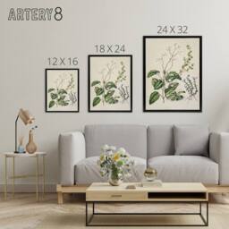 "Artery8 New Zealand Swamp Mazus Flowering Plant Featon Framed Canvas Wall Art in Beige - Size: W12"" x H16""" - thumbnail 4