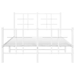 Berkfield Home Metal Bed Frame without Mattress with Footboard White 120x200cm - Size: Small Double - thumbnail 5