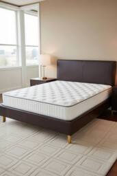 Comfortable Support Mattress with Quilted Surface in White - Size: Double - thumbnail 7