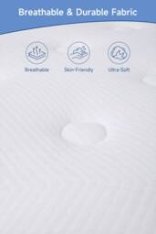 Comfortable Support Mattress with Quilted Surface in White - Size: Double - thumbnail 5