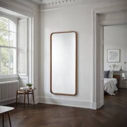 Yearn Mirrors Sherwood Curved Walnut Full Length Mirror - thumbnail 3