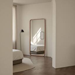 Yearn Mirrors Sherwood Curved Walnut Full Length Mirror - thumbnail 2
