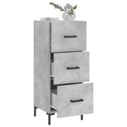 Berkfield Home Sideboard Concrete Grey 34.5x34x90 cm Engineered Wood - thumbnail 4