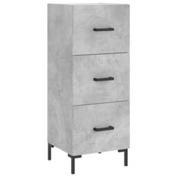 Berkfield Home Sideboard Concrete Grey 34.5x34x90 cm Engineered Wood - thumbnail 3