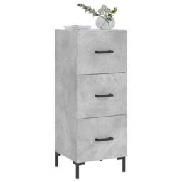 Berkfield Home Sideboard Concrete Grey 34.5x34x90 cm Engineered Wood - thumbnail 1