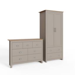 GFW Lancaster 2 Piece Bedroom Furniture Set in Grey - thumbnail 3