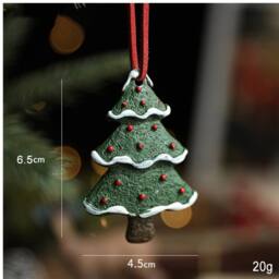 Lovii Pack of 4 Assorted Hand-Painted Resin Christmas Hanging Ornaments - Size: 4 Pack - thumbnail 2