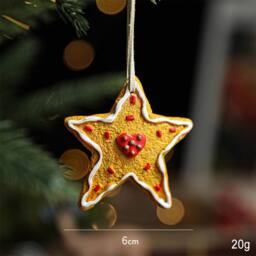 Lovii Pack of 4 Assorted Hand-Painted Resin Christmas Hanging Ornaments - Size: 4 Pack - thumbnail 5