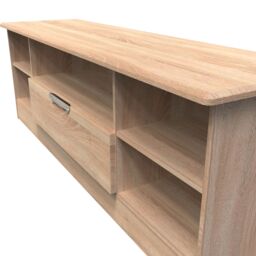 Ready Assembled 2 U Holborn Wide 1 Drawer TV & Media Unit (Ready Assembled) in Light Oak - thumbnail 4