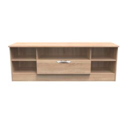 Ready Assembled 2 U Holborn Wide 1 Drawer TV & Media Unit (Ready Assembled) in Light Oak - thumbnail 1