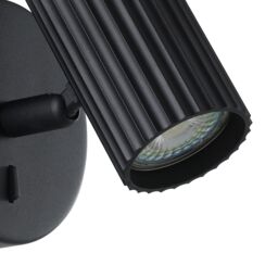 Eglo Portillo Aluminium & Steel Modern Wall Spotlight, Black - thumbnail 4