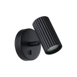 Eglo Portillo Aluminium & Steel Modern Wall Spotlight, Black - thumbnail 3
