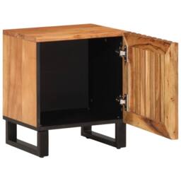 Berkfield Home Decorative Bedside Cabinets 2 pcs 40x34x46 cm Solid Wood Acacia in Brown - Size: 40 x 34 x 46 cm