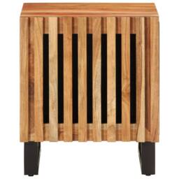 Berkfield Home Decorative Bedside Cabinets 2 pcs 40x34x46 cm Solid Wood Acacia in Brown - Size: 40 x 34 x 46 cm - thumbnail 4