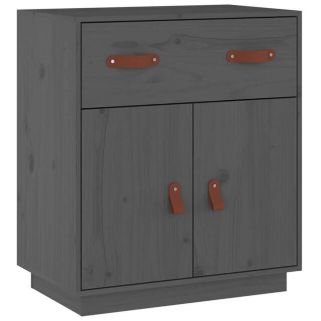 Berkfield Home Sideboard Grey 65.5x40x75 cm Solid Wood Pine - image 1
