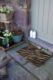 Artsy Mats Zebra Print Doormat - Regular 60x40cm in Black - Size: 40 cm x 60 cm - thumbnail 1