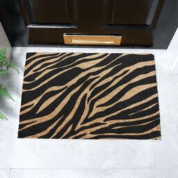 Artsy Mats Zebra Print Doormat - Regular 60x40cm in Black - Size: 40 cm x 60 cm - thumbnail 2