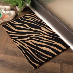 Artsy Mats Zebra Print Doormat - Regular 60x40cm in Black - Size: 40 cm x 60 cm - thumbnail 3