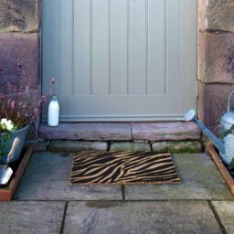 Artsy Mats Zebra Print Doormat - Regular 60x40cm in Black - Size: 40 cm x 60 cm - thumbnail 6