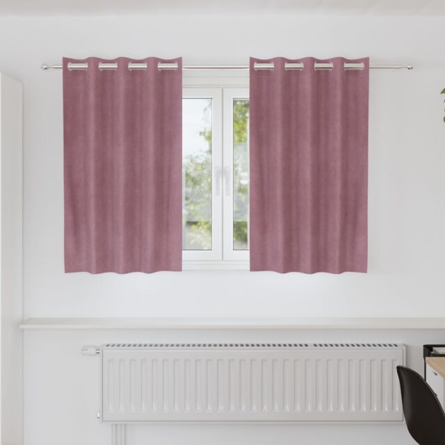 Berkfield Home Blackout Curtains with Eyelets 2 pcs Dark Pink Velvet - image 1